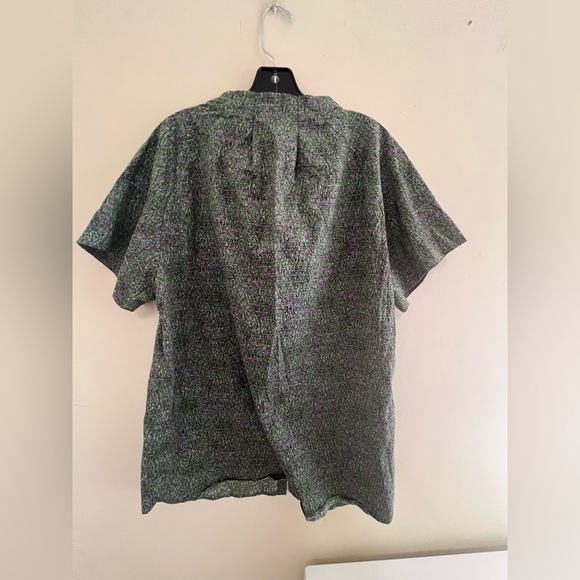 Piazza Sempione Green and Purple Button Down Shirt - Picture 4 of 5